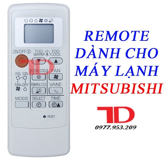 Remote Máy Lạnh, Điều Khiển Dành Cho Máy Lạnh Mitsubishi Electric - Mặt Trắng