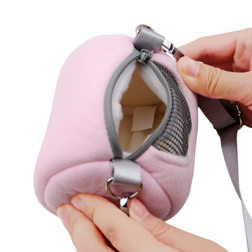 Hamster Carrier Bags Cross Body Accessories Cylinder Design Practical House Travel Portable Squirrel Visible Mesh Pet Ca