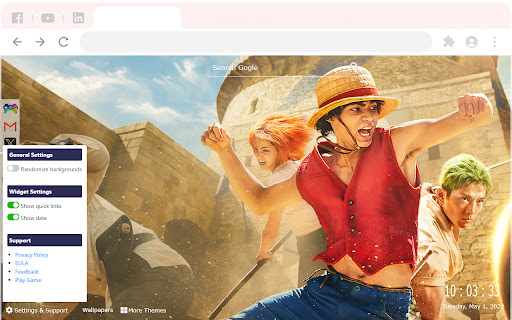 One Piece Netflix Monkey D. Luffy New Tab