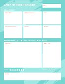 Teal Daily Fitness Tracker - Daily Planner item