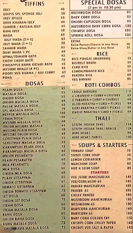 Udipi's Upahar menu 1