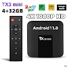 Tanix Tv Box Tx3 Mini Android 11.0 Amlogic S905W 2G 16G 2.4G Wifi 4K Tx3Mini Tv Box H.265 1G 8G Pk Tx6 Chất Lượng Cao