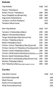 Kebabs & Curries menu 1