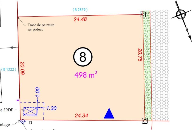  Vente Terrain + Maison - Terrain : 498m² - Maison : 90m² à Aix (59310) 