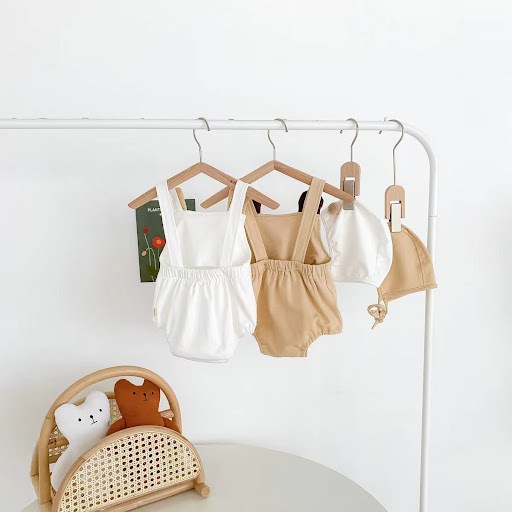 Title 6, Korean Style Strap Romper featuring Cartoon Emb...