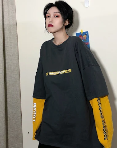 Early autumn blouse fake two long-s - 1