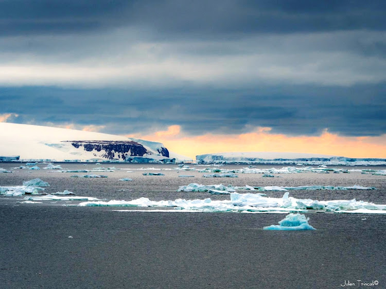 The Larsen C ice shelf, photographed from the SA Agulhas II on January 10 2019.