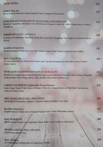 Masala Multicuisine Restaurant menu 