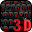 3D Red Black Tech Keyboard Theme Download on Windows