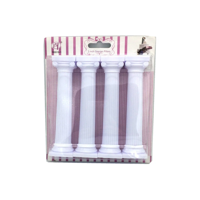 4 Supporti per Torte a Colonne Matrimonio Decorazioni Multistrato Colonna Romana 7.5cm 12.5cm 17cm Strumenti per Decorare Torte Eleganti