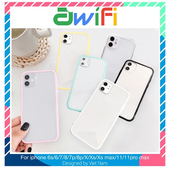 Ốp Lưng Iphone Chống Ố 5/5S/6/6Plus/6S/6Splus/7/7Plus/8/8Plus/X/Xr/Xs/11/12/Pro/Max/Plus/Promax - Awifi Case C1 - 3