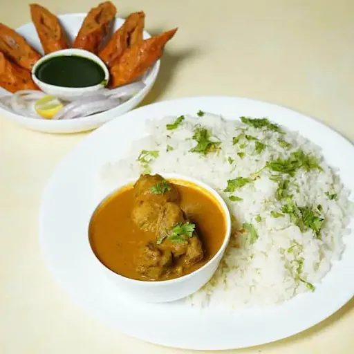 Chicken Dalcha Rice With Seekh Kabab