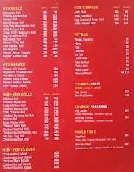 The Kati Roll Shop menu 1