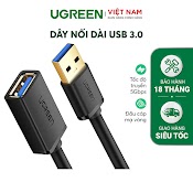 Dây Nối Dài Usb 3.0 Mạ Vàng Dài Từ 1 - 3M Ugreen Us129 Dây Dạng Dẹt Và Tròn