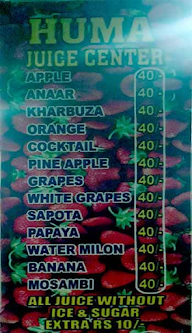 Hana Juice Central menu 1