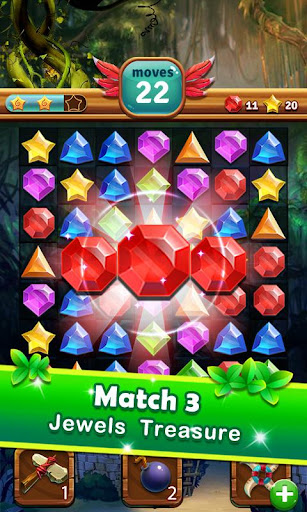 Jewels Jungle Treasure : Match 3  Puzzle