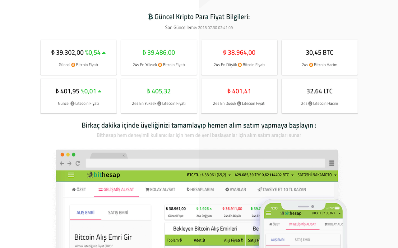 Bithesap - Bitcoin ve Altcoin fiyat takip Preview image 0