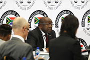 Minister of Finance Nhlanhla Nene testifies at the Zondo commission of inquiry into state capture in Parktown, Johannesburg on October 3 2018.