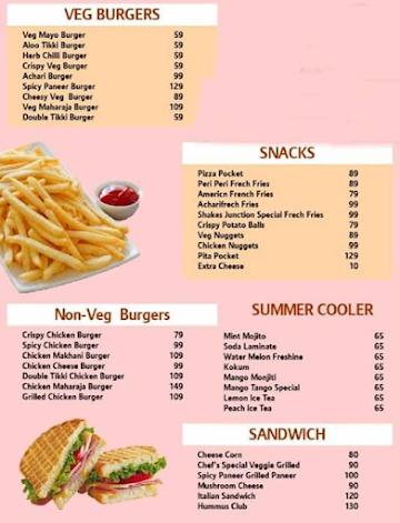 Shakes Junction menu 