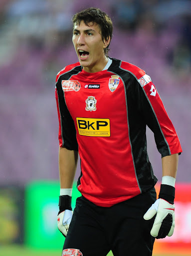 Costel Pantilimon of FC Timisoara during the Liga I match between FC Timisoara and Gloria Bistrita held on July 24, 2010 at the Dan Paltinisanu Stadium in Timisoara, Romania