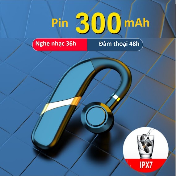 Tai Nghe Bluetooth 5.0, Model X9, Móc Tai Xoay 180 Độ, Chống Nước, Pin 300Mah, Nghe Nhạc 30H, Đàm Thoại 36H, Kèm Tai Nghe Phụ.