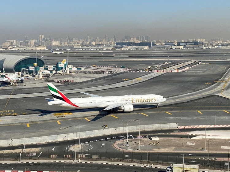 An Emirates aeroplane at Dubai International Airport in Dubai, United Arab Emirates, January 13 2021. Picture: ABDEL HADI RAMAHI/REUTERS