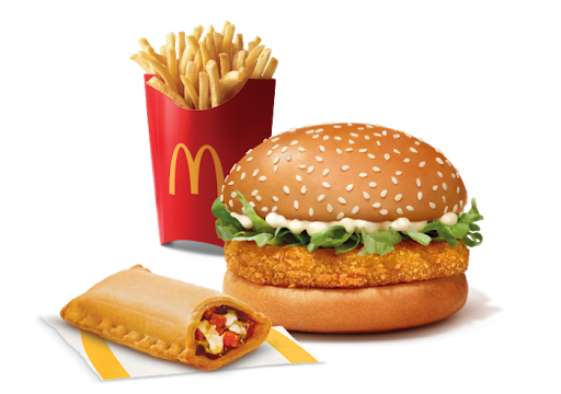 McVeggie Burger + Veg Pizza McPuff + Fries (L)