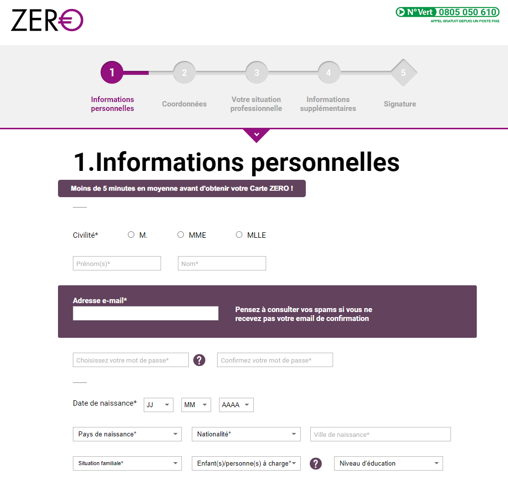 carte de credit zero avis