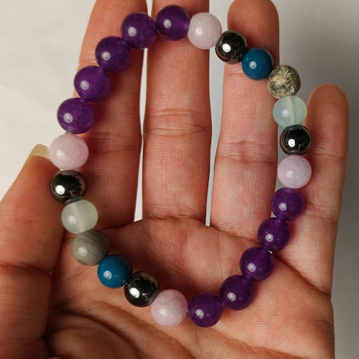 Title 4, 8mm Beaded Boho Style Bracelet, effortlessly el...