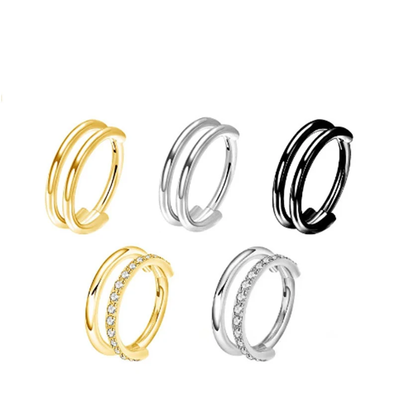 G23 Piercing de nariz de titânio zircônio brincos sem costura boutique Joias hipoalergênicas e duráveis para um visual sofisticado e seguro