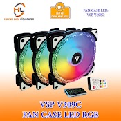 Bộ 3 Fan Case 12Cm Vsp V309C Led Rgb (Kèm Hub + Remote) - Chính Hãng Vsp