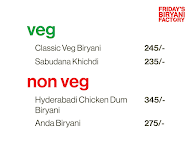 Friday's Biryani Factory menu 1