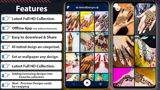 Latest Mehndi Designs 1.04 APK + Mod (Unlimited money) إلى عن على ذكري المظهر