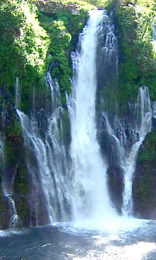 Waterfall in shade