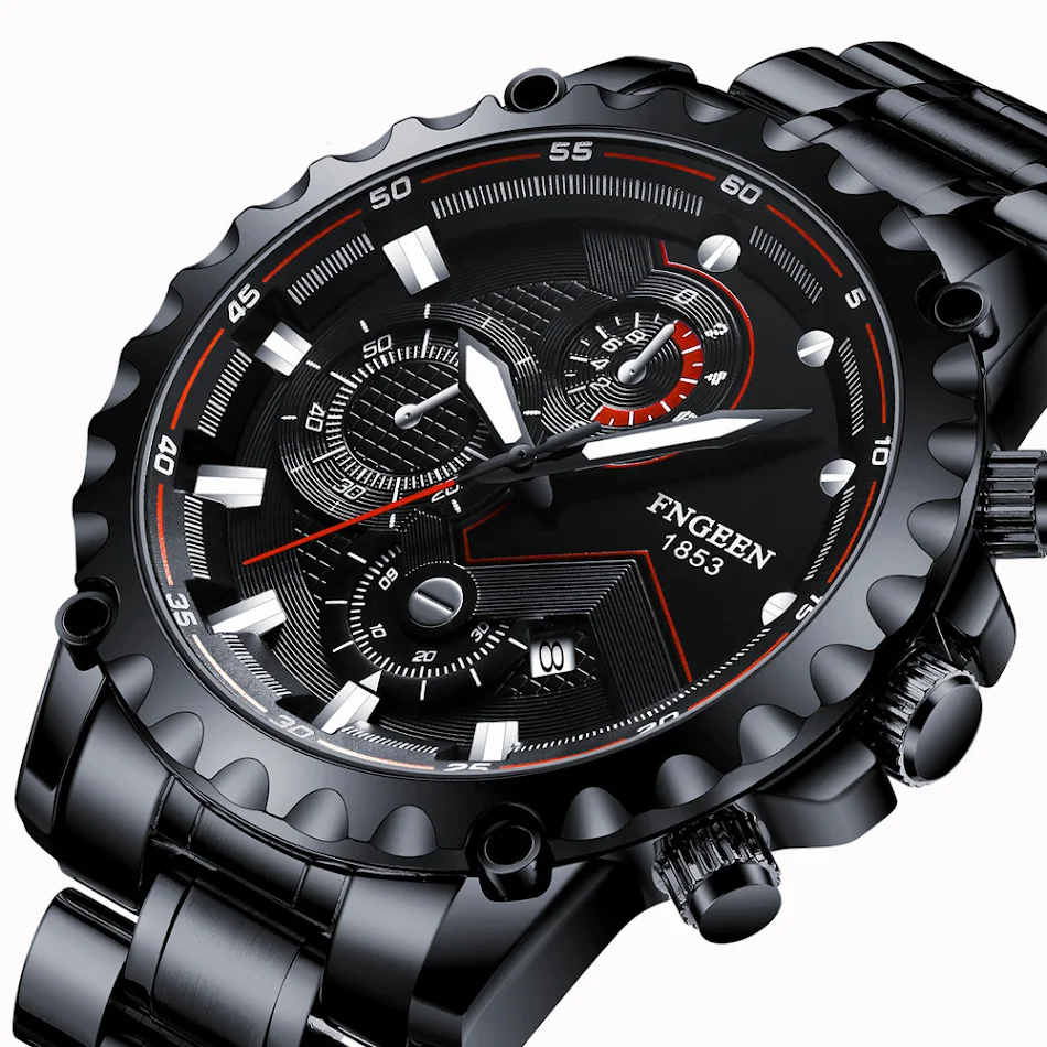 Heren Waterdicht Sport Horloge Roestvrij Staal Mode Stoere Uitstraling Ideaal voor Sporten & Dagelijks Gebruik Duurzaam en Stijlvol Waterbestendig Design
