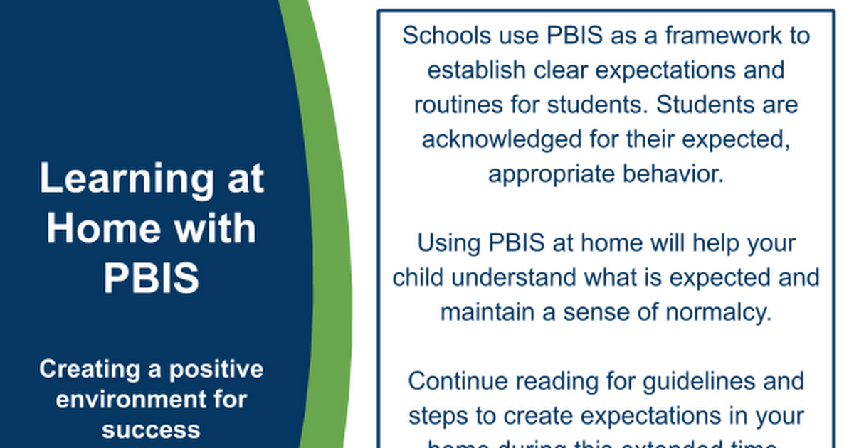 PBIS At Home