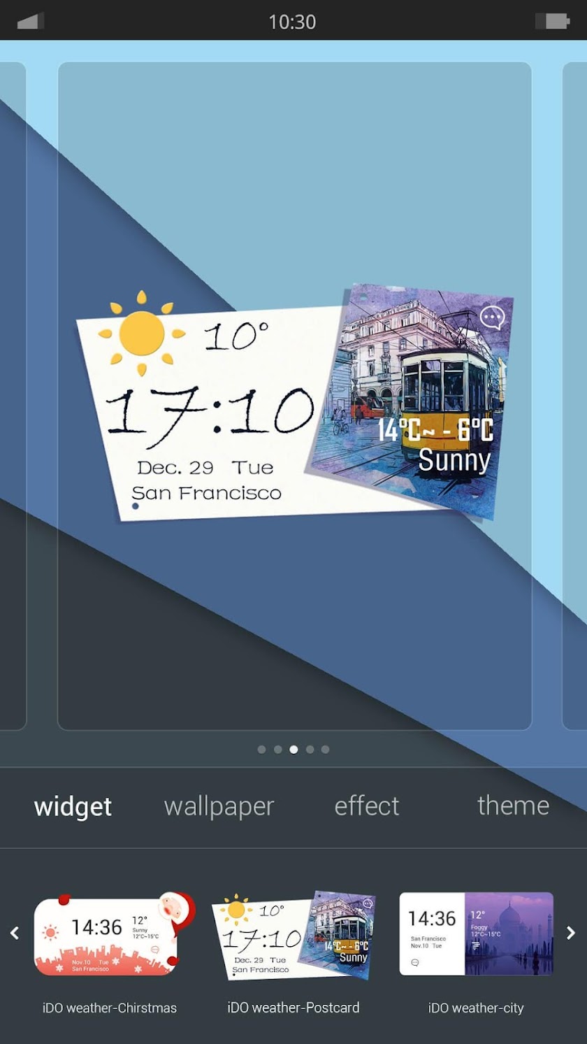 Postcard - iDO Weather widget Screen 2
