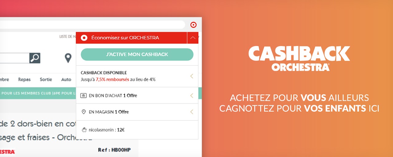 Mon alerte Cashback Orchestra Preview image 2