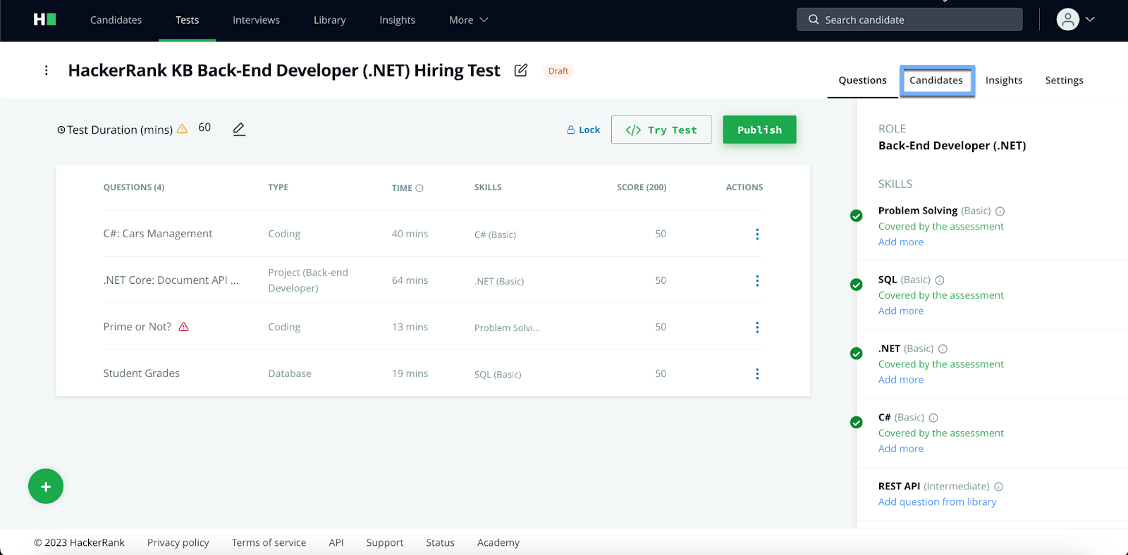 Logging into a HackerRank Test – HackerRank Candidates