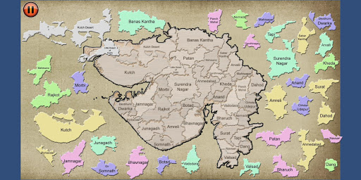 Gujarat Map Puzzle Jigsaw