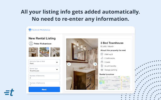 your listing info gets added automatically. need re-enter any information. 