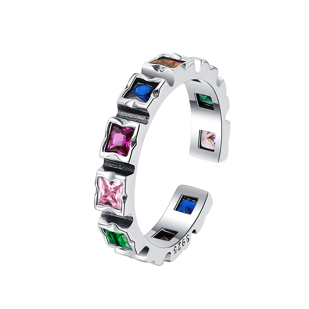 Title 2, Bague en argent sterling S925 avec zirconiums c...