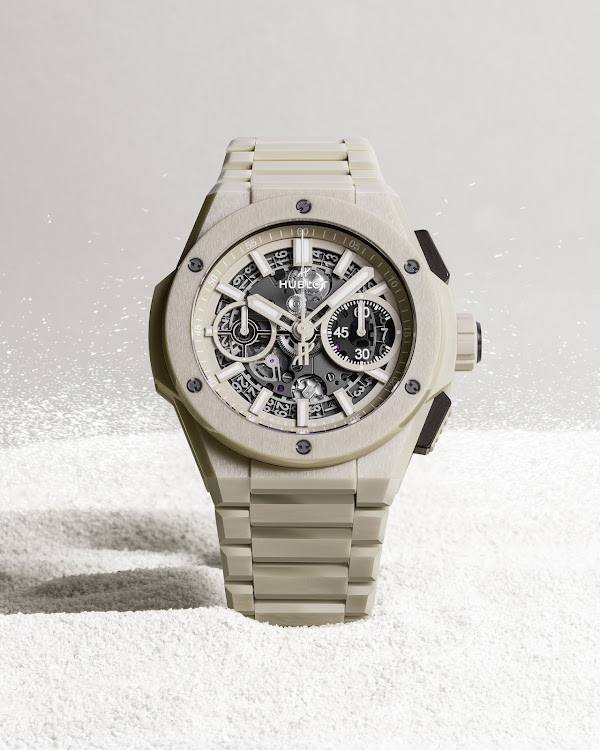 The Hublot Big Bang Integral Ceramic in Sand Beige.