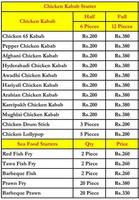 Boom Boom Biryani menu 