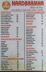 Naadbramha Juice And Cafe menu 