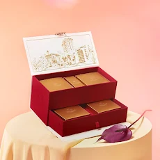 Bánh Trung Thu Caravelle Deluxe Mooncake Box Hộp 4 Bánh