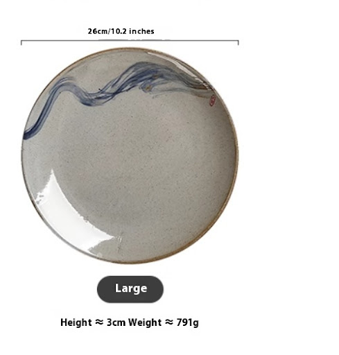 Title 8, Stoneware Meal Retro Ceramic Breakfast Plate
