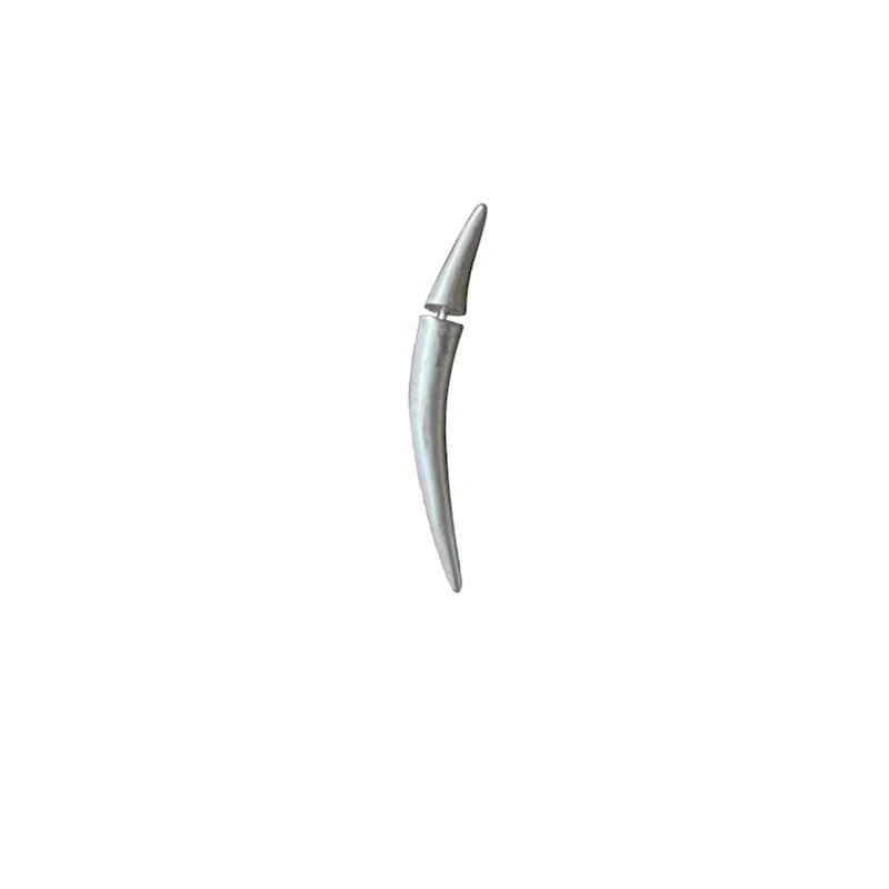 Boucles d'oreilles Sprout Courbées Argent 925 Texture Mate Bijoux Femme Élégants Confortables Pour Toutes Occasions