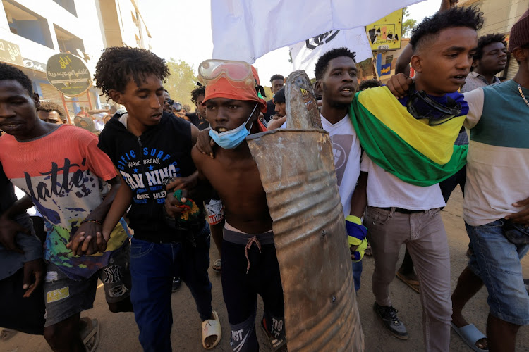 Protesters march during a rally commemorating the fourth anniversary of the uprising that toppled former leader Omar al-Bashir in Khartoum, Sudan on December 19 2022. Picture: REUTERS/MOHAMED NURELDIN ABDALLAH