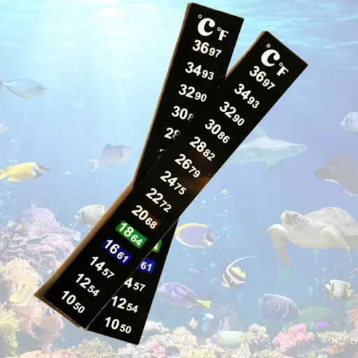 5Pcs/10Pcs Aquarium Fish Tank Strip Stick-on discolor Thermometer Sticker Adhesive Sticky Dual Scale Sticker Temperature
